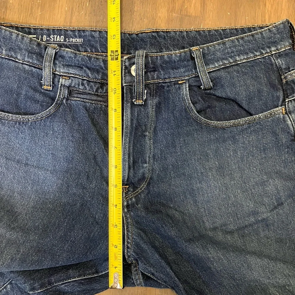 G-Star Raw D-Staq 5 PKT Tapered Men's Jeans 32x32‎ Blue Button Fly Denim